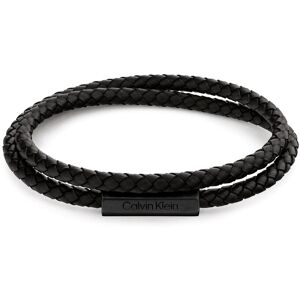 Calvin Klein Lederarmband »Schmuck Edelstahl Armschmuck Lederarmband... schwarz-edelstahlfarben Größe