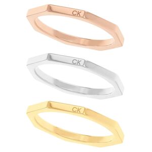 Calvin Klein Ring-Set »Multipack Schmuck Edelstahl Fingerringe Ringset... edelstahlfarben-roségoldfarben-gelbgoldfarben Größe 52