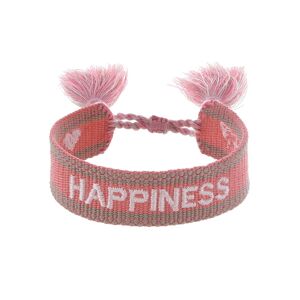 Engelsrufer Armband »Good Vibes Happyness, ERB-GOODVIBES-HAPPY« rosa-beige-creme Größe