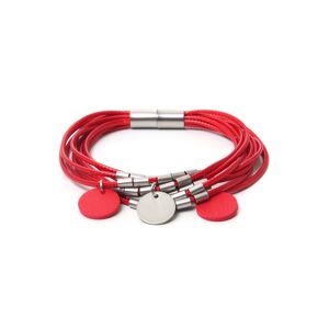 Firetti Armband »rot, rund, bicolor, mehrreihig« metallfarben-rot Größe