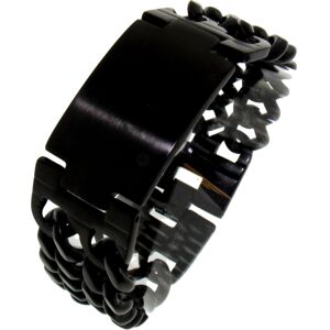 Firetti Armband »Schmuck Geschenk, Armkette ID-Platte, Panzerkette« schwarz Größe