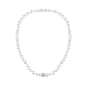 leslii Perlenkette »Geschenk Halskette Perlencollier, 10646213«, mit... metallfarben-weiss-kristallweiss Größe