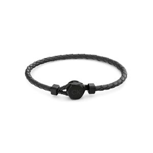 Calvin Klein Lederarmband »Schmuck Edelstahl Armschmuck Lederarmband« schwarz-grau Größe