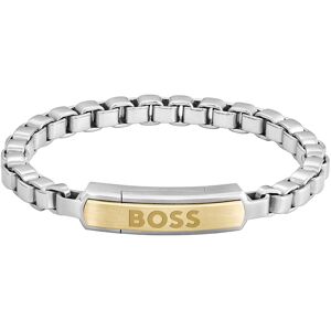 Boss Armband »DEVON, 1580596M, 1580597M, 1580598M« edelstahlfarben-gelbgoldfarben Größe M