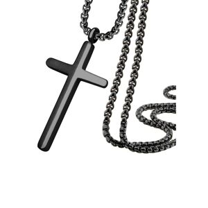 Firetti Kette mit Anhänger »Schmuck Geschenk, Kreuz« schwarz Größe