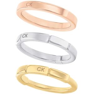 Calvin Klein Ring-Set »Multipack Schmuck Edelstahl Fingerringe Ringset... edelstahlfarben-roségoldfarben-gelbgoldfarben Größe 54