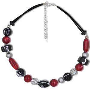 Firetti Collier »teilweise mehrreihig, rot, schwarz«, Made in Germany - mit... metallfarben-schwarz-rot-weiss Größe