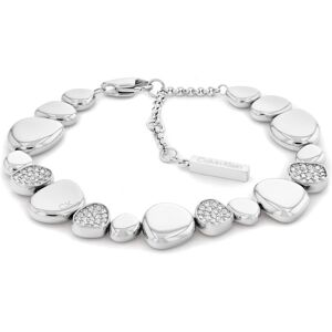 Calvin Klein Armband »Schmuck Edelstahl Armschmuck Ankerkette«, mit Glasstein edelstahlfarben + transparent Größe