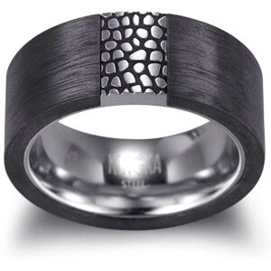 Kingka Fingerring »Black Reptile, CSR0355, CSR0356, CSR0357, CSR0358« schwarz-edelstahlfarben Größe 62