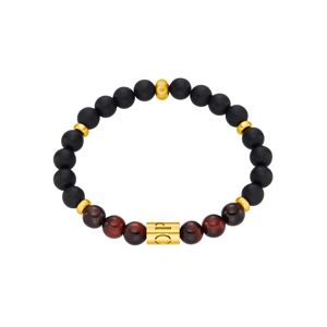 JOOP! Armband »2034754«, mit Tigerauge gelbgoldfarben-schwarz-braun + schwarz-braun Größe