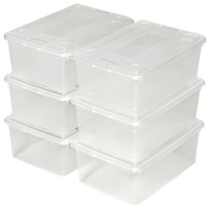 tectake Aufbewahrungsboxen 6er Set - transparent