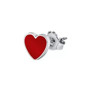 La Petite Story - Einzelohrstecker, Heart, One Size, Silber