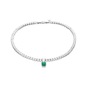 Chiara Ferragni - Halskette, Emerald, 40+2cm, Silber