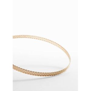 MANGO TEEN Choker-Halsband in Flechtoptik - Gold - U - weiblich