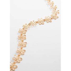 MANGO TEEN Halskette mit Schmucksteinblüten - Gold - U - weiblich