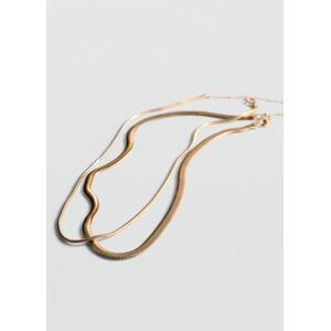 MANGO TEEN Doppelte Kombi-Halskette - Gold - U - weiblich