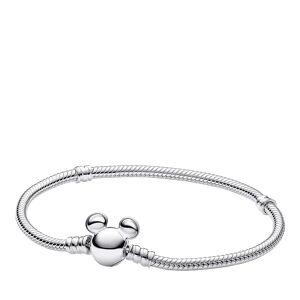 Pandora Armbanduhr - Disney snake chain sterling silver bracelet with M - Gr. 17 - in Silber - für Damen