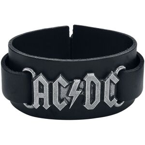 AC/DC Lederarmband - AC/DC Logo - für Herren - schwarz