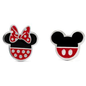 Micky Maus - Disney Ohrstecker - Mickey und Minnie - für Damen - silberfarben