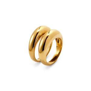 Tchibo - Chunky-Ring-Set - Gold - Gr.: 17 Messing  17 female