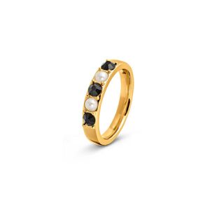 Tchibo - Ring Black and White - Schwarz - Gr.: 18 Messing  18 female