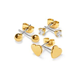 Tchibo - Ohrstecker-Set - Gold Messing   female