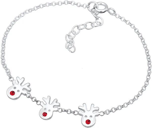 Elli Armband RENTIER mit Swarovski® Kristall 925er Silber in silber/rot