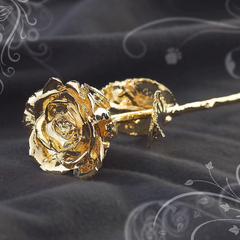 St. Leonhard Echte Rose für immer schön: Vergoldet, 28 cm