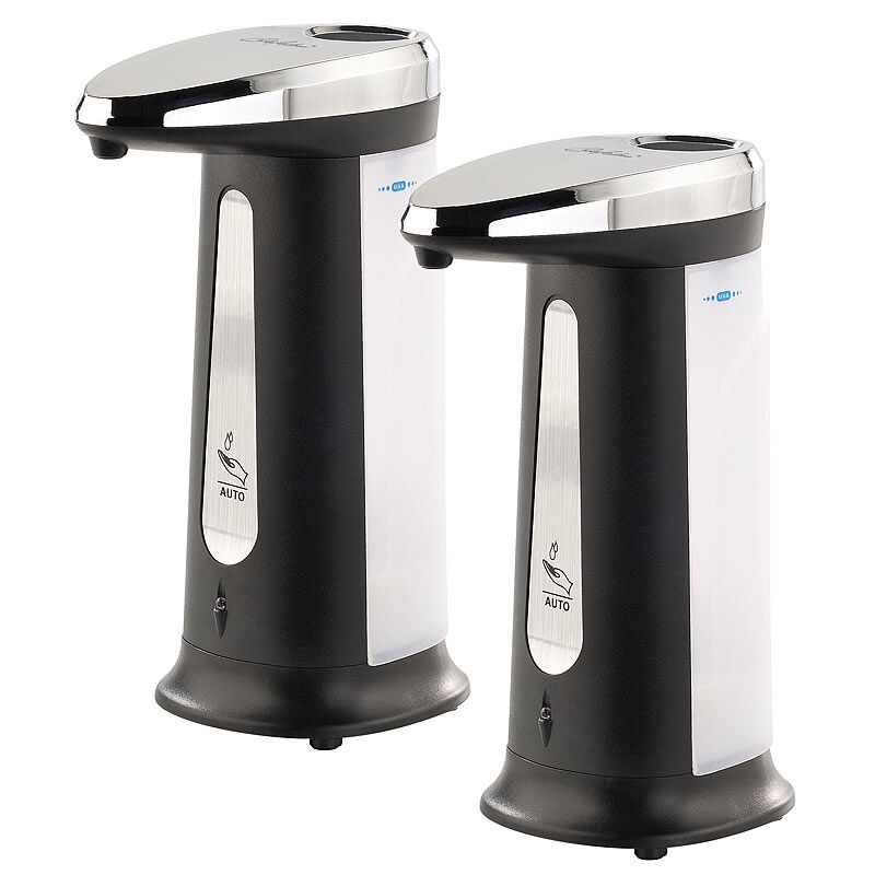 Carlo Milano 2er-Set Automatische Seifenspender mit IR-Sensor, 400 ml