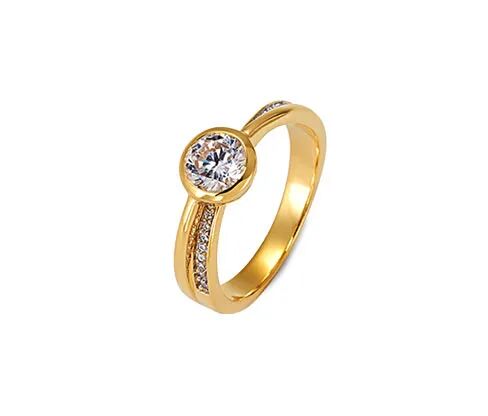 Tchibo - Gelbvergoldeter Silber-Ring - Gr.: 18   18