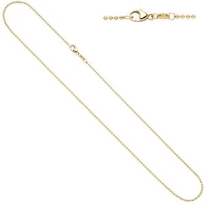 Goldkette JOBO Halsketten Gr. Gelbgold 585, Länge: 45 cm, gelb (gelbgold 585) Damen Goldketten Kugelkette 585 Gold 45 cm 1,5 mm