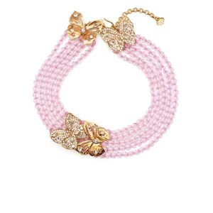 Saint Laurent Pre-Owned Halskette mit Schmetterling - Rosa Einheitsgröße Female
