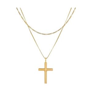 KUZZOI Herren Layer Kreuz Religion 925 Silber Herrenschmuck