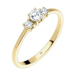 Elli PREMIUM Trio Zirkonia 375 Gelbgold Ringe Damen