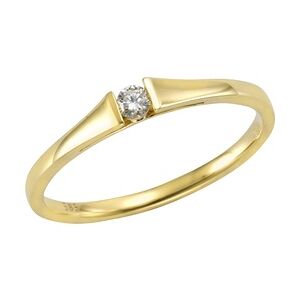 Orolino Ring 585/- Gold Brillant Weiß Glänzend 0 08Ct. (Größe: 054 (17 2)), 054 (17.2)