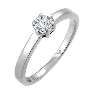 Elli DIAMONDS Verlobung Diamant 0.12 ct. Luxuriös 585 Weißgold Ringe Damen