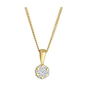 Elli DIAMONDS Blume Brilliant Diamant (0.12 ct.) 585 Gelbgold Ketten Damen