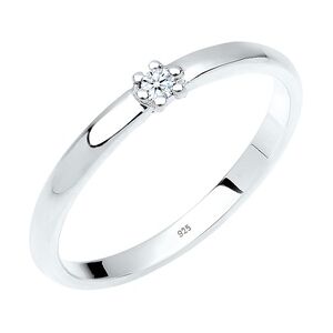 Elli DIAMONDS Verlobungsring Diamant 0.03 ct. 925er Silber Ringe Damen