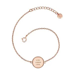 Glanzstücke München Armband Live Laugh Love Sterling Silber in Roségold Armbänder & Armreife Damen