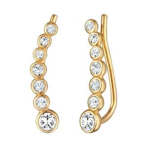 Elli Earclimber Kristalle Elegant 925 Silber Ohrringe Damen