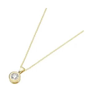 Luigi Merano Kette mit Brillant in Zargenfassung, Gold 585 Ketten Weiss Damen