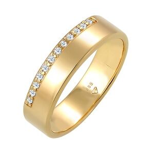 Elli DIAMONDS Verlobung Diamant (0.12 ct) Luxuriös 585 Gelbgold Ringe Damen