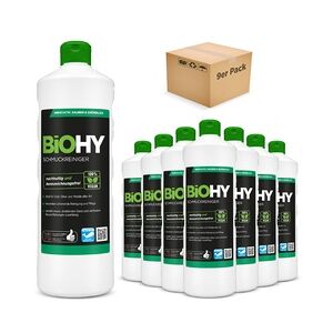 BiOHY Schmuckreiniger, Ultraschall Schmuckreiniger, Reiniger für Silberschmuck und Gold, Bio-Konzentrat 9er Pack (9 x 1 Liter Flasche)