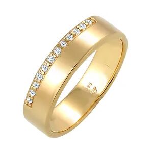 Elli DIAMONDS Verlobung Diamant (0.12 ct) Luxuriös 585 Gelbgold Ringe Damen