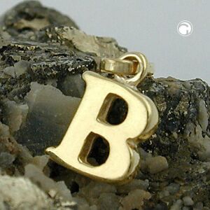 Gallay Anhänger 8x6mm Buchstabe B glänzend 9Kt GOLD