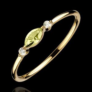 Edenly Ring Auge des Orients - Kleines Modell - Peridot und Diamanten - 9 Karat