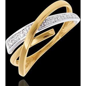 Edenly Ring Voltige in Gelb- und Weissgold - 3 Diamanten