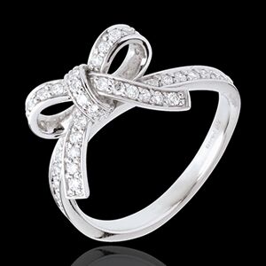 Edenly Ring Diamantschleife in Weissgold - 0.423 Karat