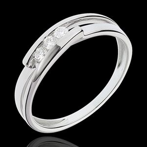 Edenly Trilogie-Ring Bipolar - WeiÃŸgold mit 3 Diamanten