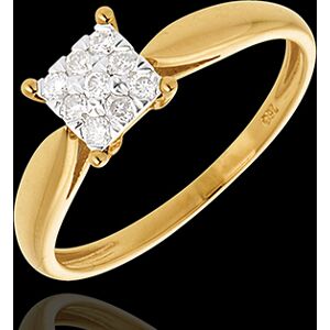 Edenly Ring DiamantwÃ¼rfel in Gelbgold - 9 Diamanten